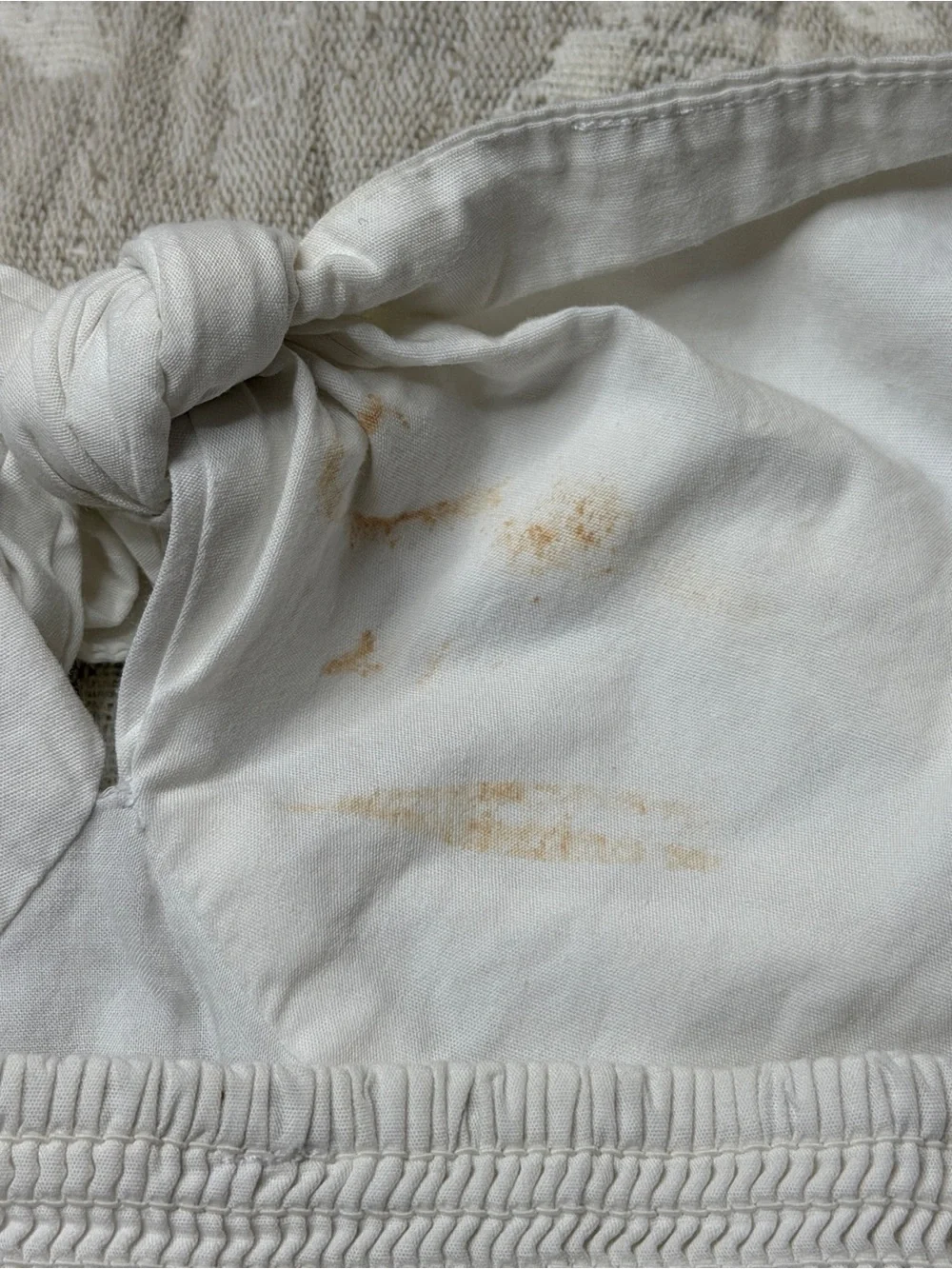 Free People Women's White Ruched Tie-Strap Crop Top Adjustable Straps Size Small